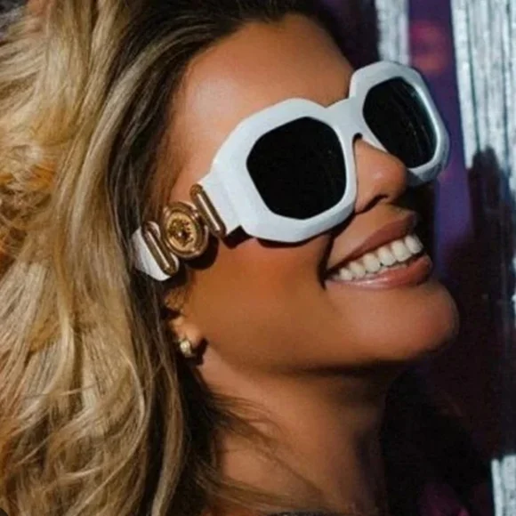 Today Only! Versace 4425u Bold White Sunglasses for Women - Picture 5 of 10